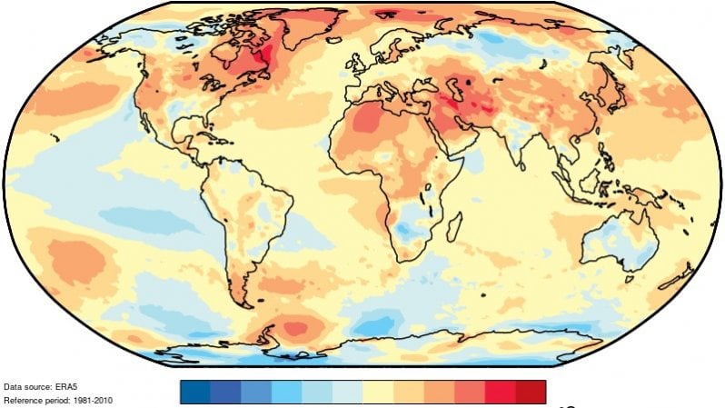 Organizzazione meteo mondiale: “Sempre più caldo, conseguenze imprevedibili per il Pianeta”