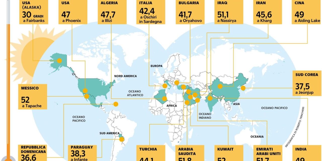 Il mondo a 50 gradi: dal Medio Oriente all’Asia la vita impossibile per il caldo da record